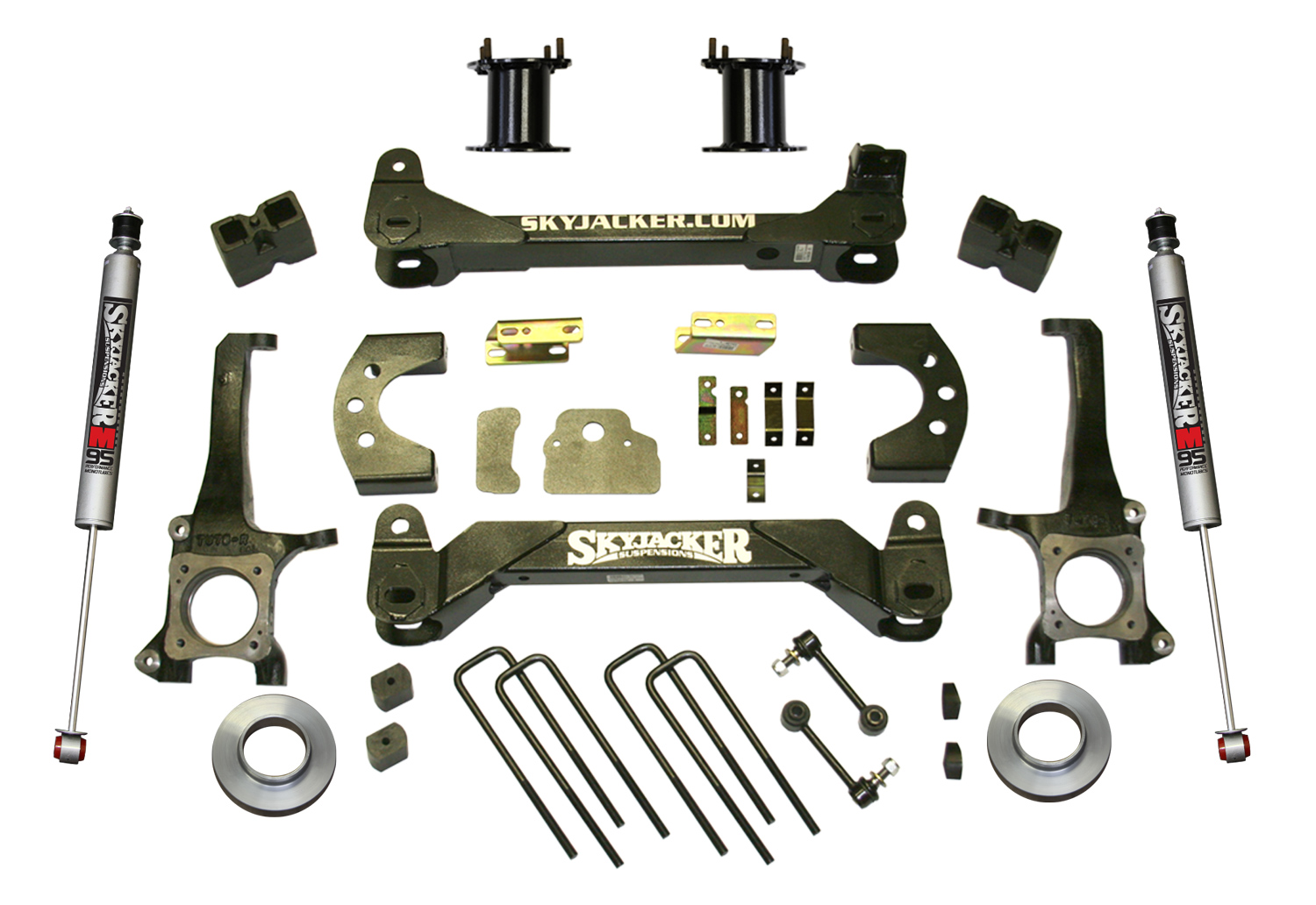 TU760BKM 6 in. Front Strut Spacer Suspension Lift Kit with M95 Rear