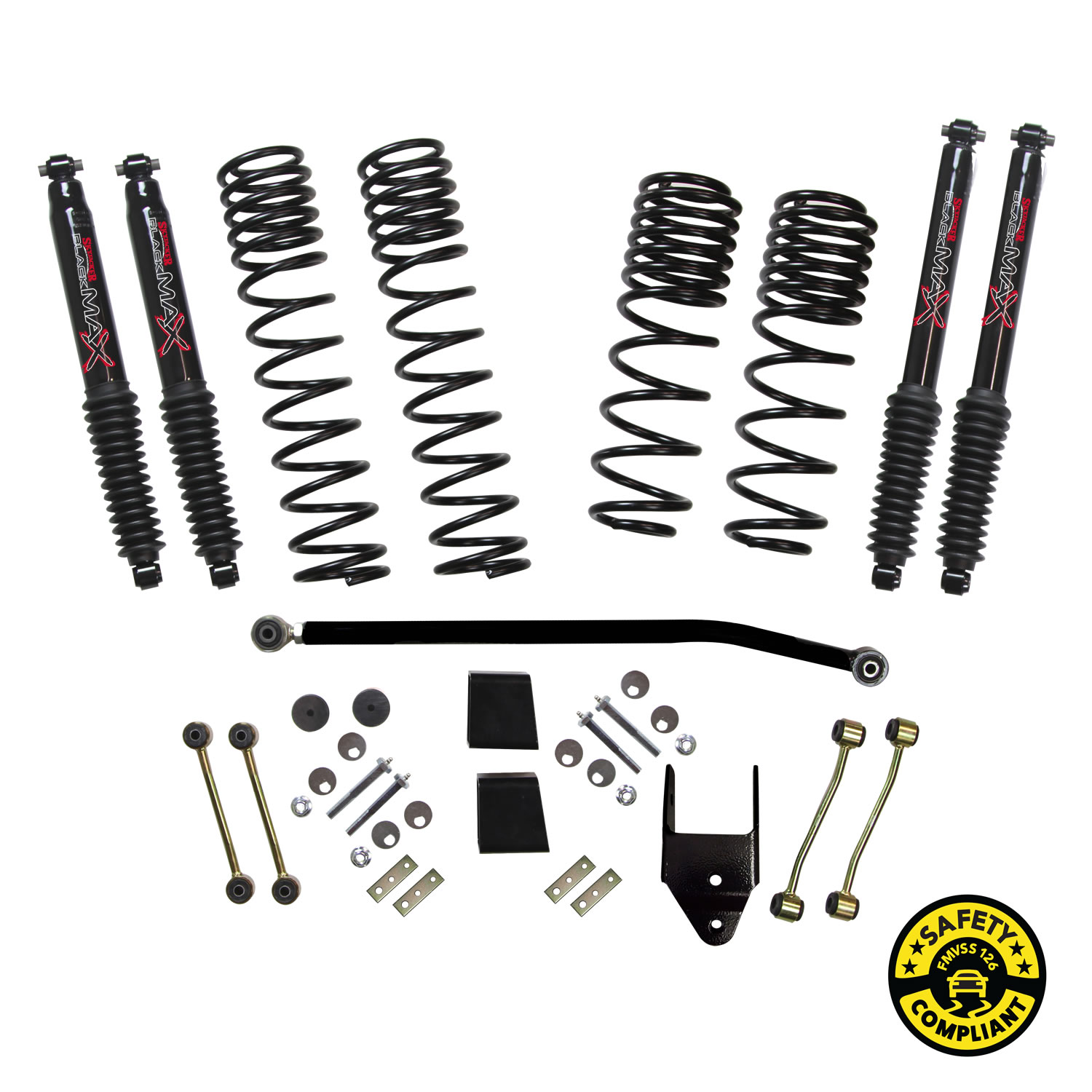 JL40RBPBLT - Wrangler JL Unlimited Rubicon 4WD 3.5-4 in. Dual Rate-Long  Travel Lift Kit System with Black MAX Shocks