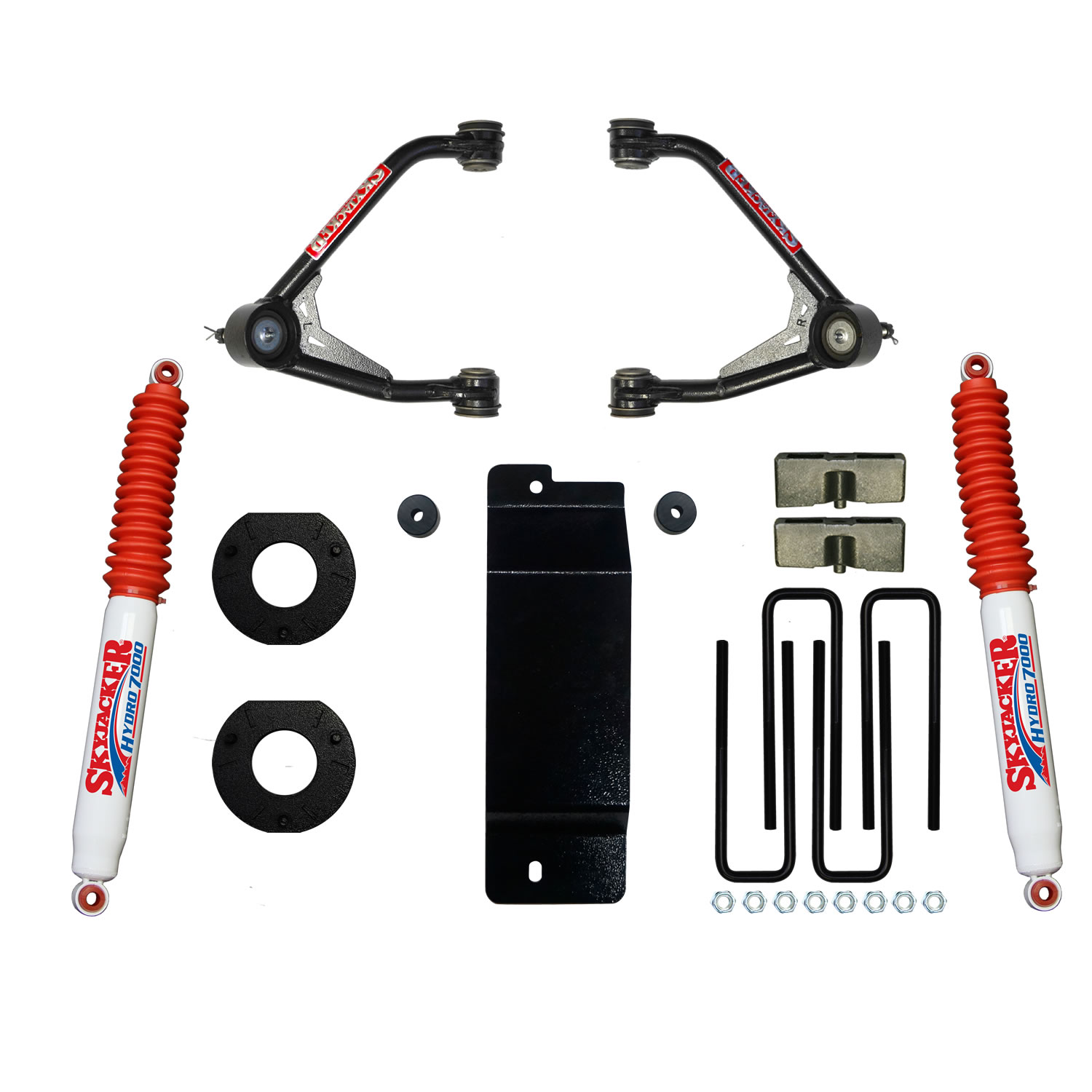 C17350PAH - 3.5-4 Inch Upper Control Arm Lift Kit With Hydro 7000 Rear  Shocks