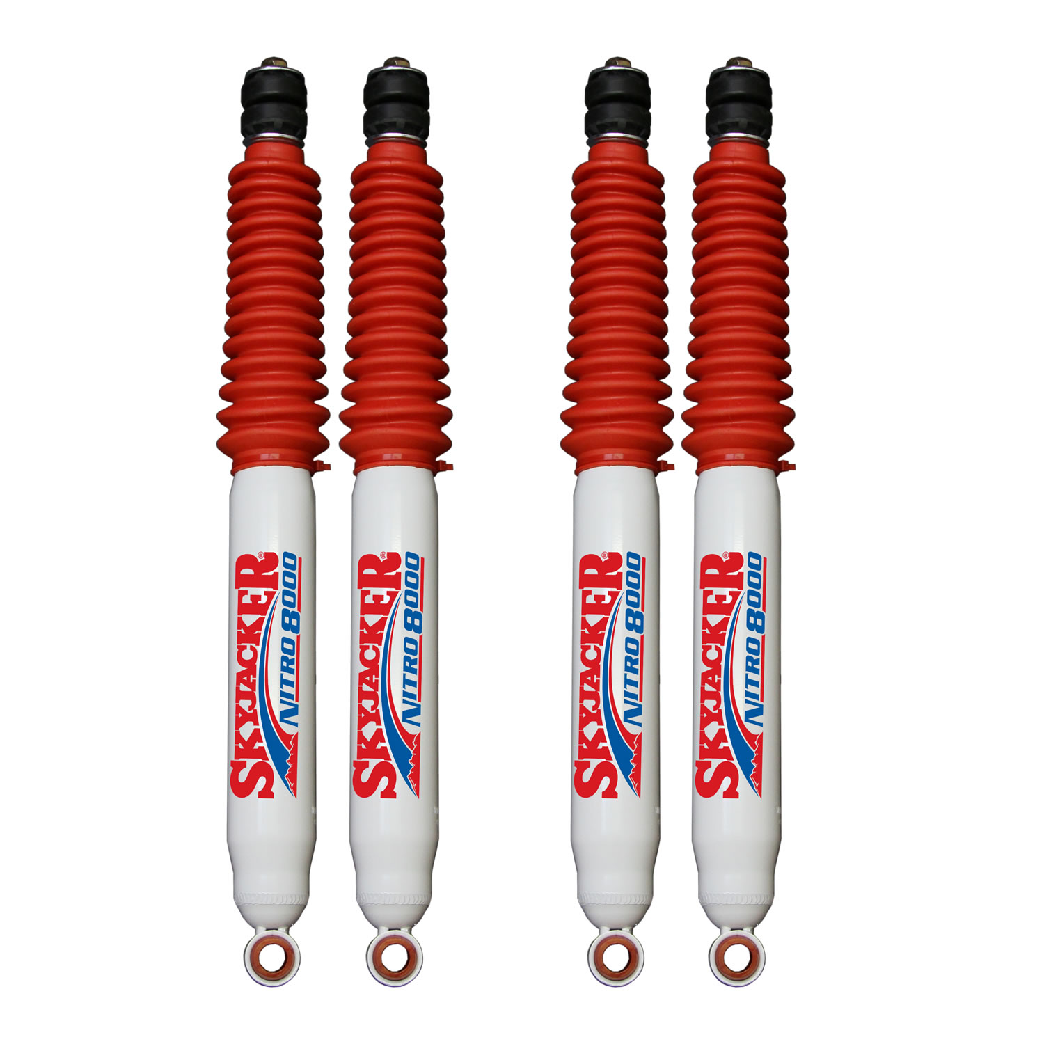 N8092-N8093 - Nitro 8000 Nitrogen Gas Charged Shocks with Red Boots
